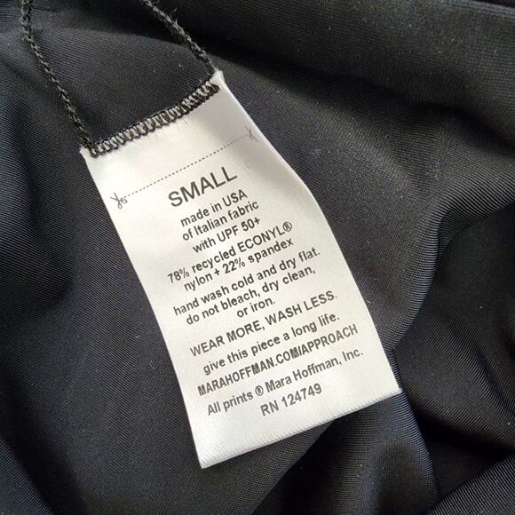 NEW Mara Hoffman Audrey Deep V-Neck One Piece Black Swimsuit - Picture 12 of 14